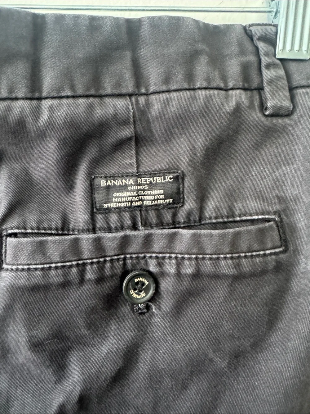 Banana Republic Aiden Chino Pants Black | Men’s 33x34 | Classic Stretch Casual